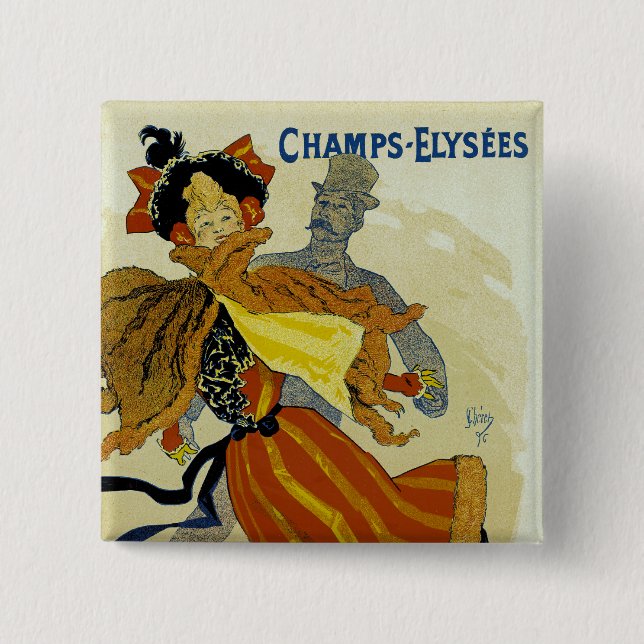 Palais de Glace 2 Inch Square Button (Front)