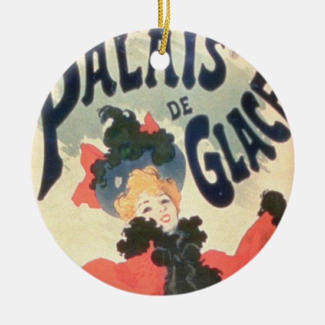 Palais de Glace, Champs Elysees, Paris, 1894 (colo Ceramic Ornament (Front)