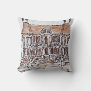 Palais de Justice Courthouse Rennes, Brittany Throw Pillow