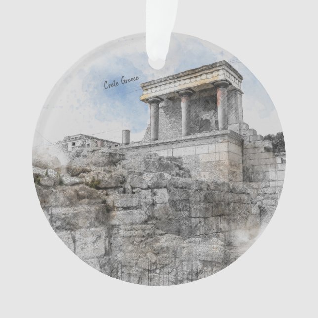 Palais Knossos, Héraklion, Crète, Grèce (devant)