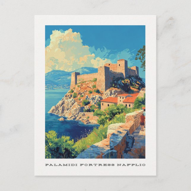 Palamidi Fortress Nafplio Greece Travel Postcard (Front)