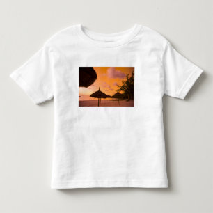 Palapa style beach huts at sunrise, Belle Mare 2 Toddler T-shirt