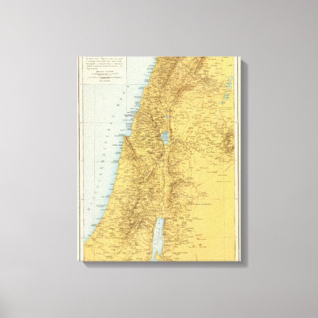 Palastina - Palestine Atlas Map Canvas Print (Front)
