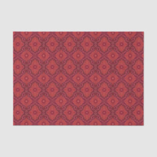 "Palatial floral" pattern in red and maroon colour Tissue Paper