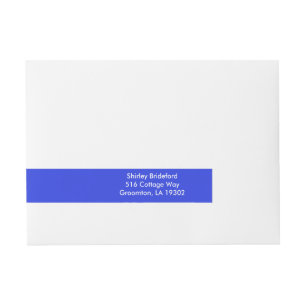 Palatinate Blue Basic Solid Colour Wraparound Address Label