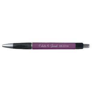 Palatinate Purple Personalized Wedding Favours Pen