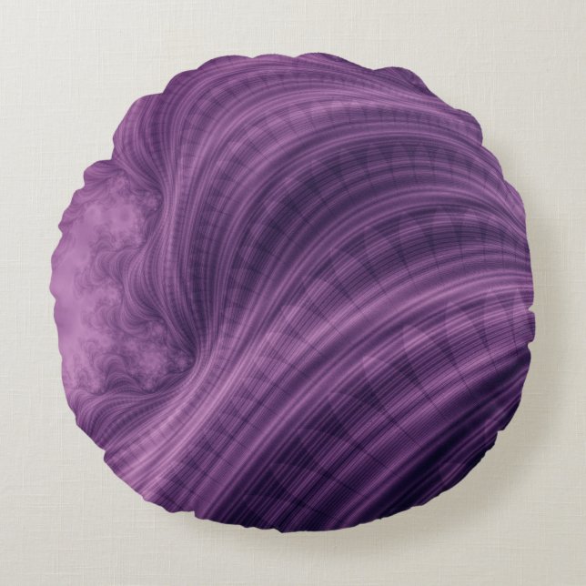 Palatinate Purple Texture Round Pillow (Front)