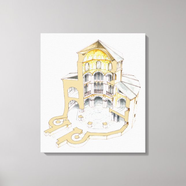 Palatine Chapel. Aachen. Germany Canvas Print (Front)