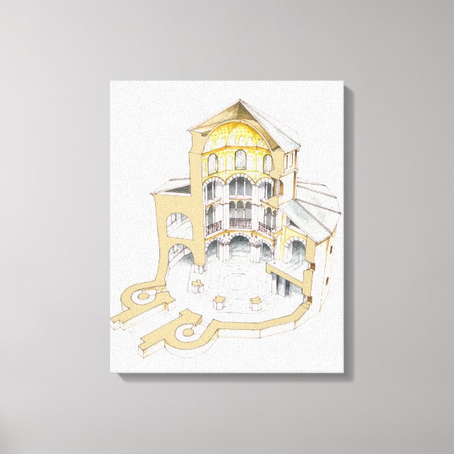 Palatine Chapel. Aachen. Germany Canvas Print (Front)