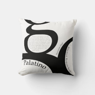 Palatino Typography Demo Throw Pillow