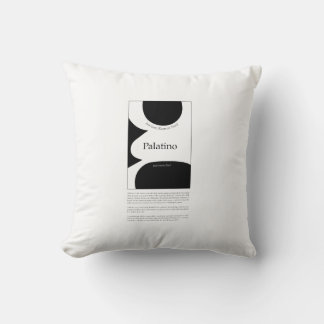 Palatino Typography Throw Pillow
