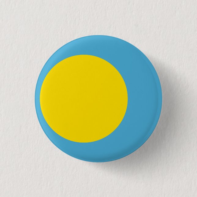 Palau Flag 1 Inch Round Button (Front)