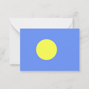 Palau flag card