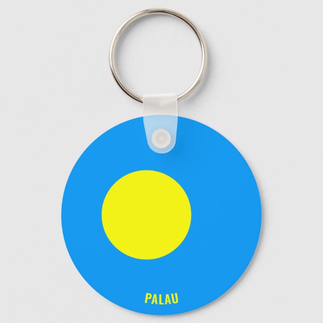Palau Flag Charming Patriotic Keychain (Front)