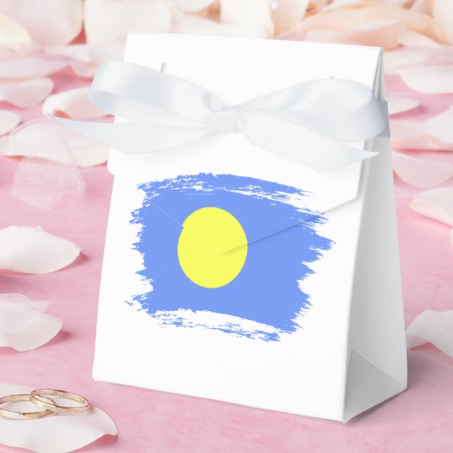 Palau flag favor box (Wedding)