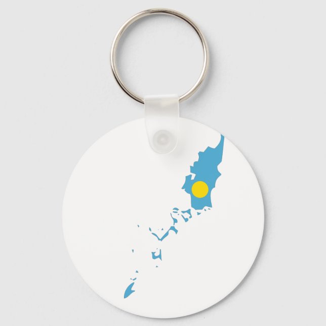 Palau Flag Map Keychain (Front)