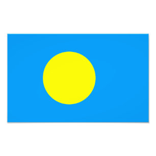 Palau Flag Photo Print