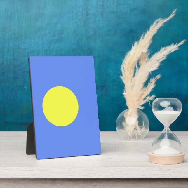 Palau flag plaque (Side)