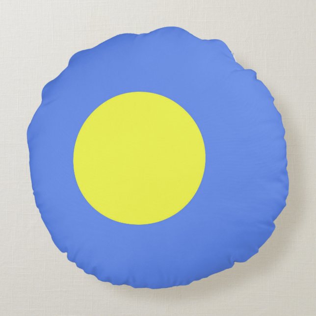 Palau flag round pillow (Back)