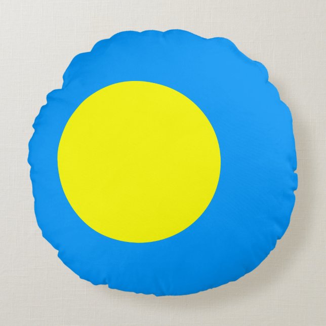 Palau Flag Round Pillow (Front)
