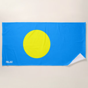 Palau Flag Splendid Patriotic Beach Towel