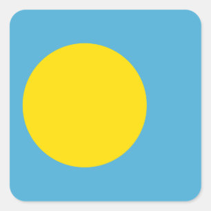 Palau Flag Square Sticker