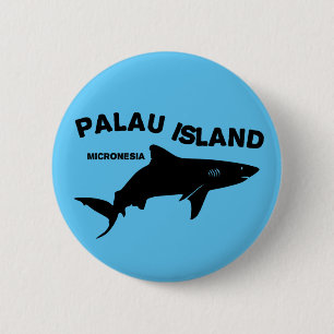 Palau Island Scuba Diving With Sharks 2 Inch Round Button