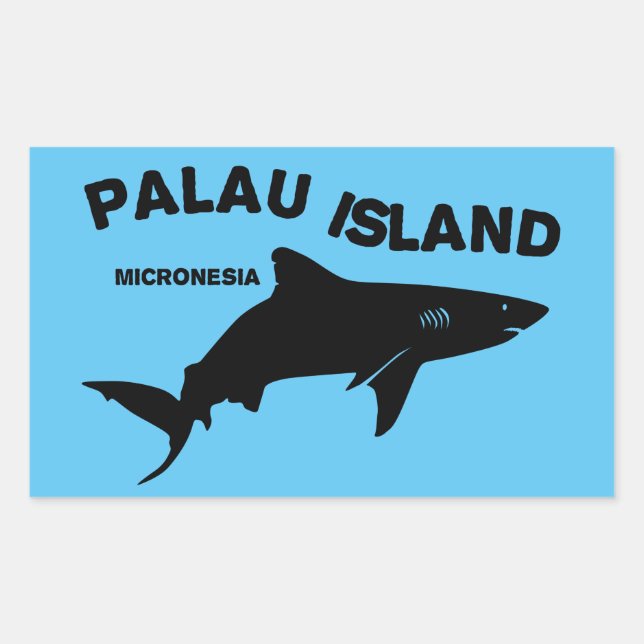 Palau Island Scuba Diving With Sharks Sticker (Front)