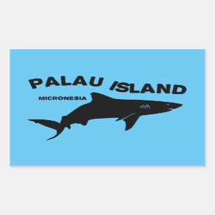 Palau Island Scuba Diving With Sharks Sticker