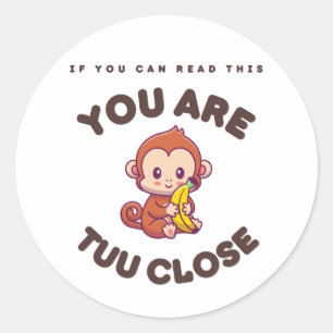 Palau Palauan Monkey Meme  Classic Round Sticker