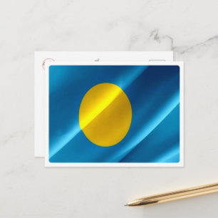 Palau - Waving Flag - Postcard
