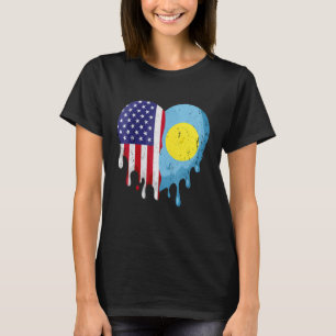 Palauan American Patriot Grown Country Melting Hea T-Shirt