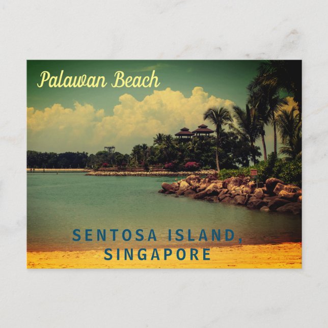 Palawan Beach, SENTOSA ISLAND SINGAPORE Postcard (Front)
