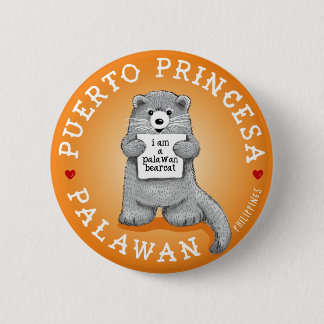 Palawan Bearcat  2 Inch Round Button
