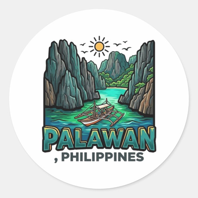 PALAWAN CLASSIC ROUND STICKER (Front)