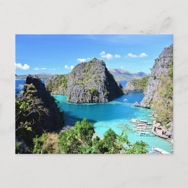 Palawan Lagoon, Philippines Holiday Postcard (Front)