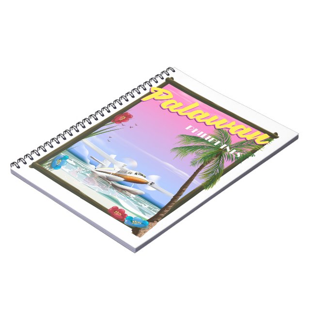 Palawan Philippines flight poster Notebook (Left Side)