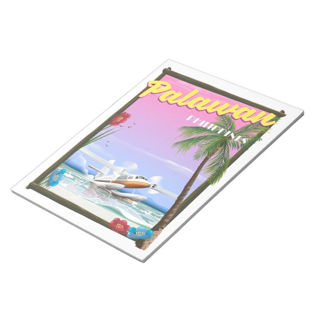 Palawan Philippines flight poster Notepad (Angled)