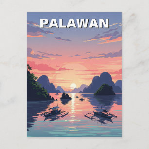 Palawan Philippines Travel Postcard