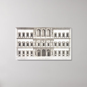 Palazzo Farnese, from 'Palazzi di Roma', part I, p Canvas Print