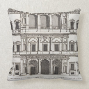 Palazzo Farnese, from 'Palazzi di Roma', part I, p Throw Pillow