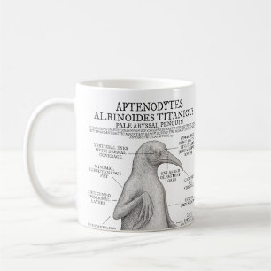 Pale Abyssal Penguin (Miskatonic Antarctic Survey) Coffee Mug