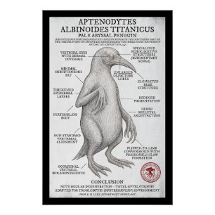 Pale Abyssal Penguin (Miskatonic Antarctic Survey) Poster