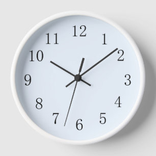 Pale Alice Blue Kitchen Clock