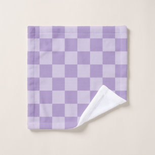 Pale and Pastel Purple Monotone Checkered Wash Cloth