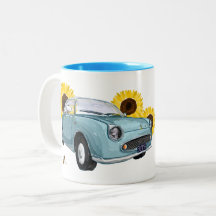 Pale Aqua Figaro coffee mug