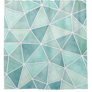 Pale Aqua Geometric Mosaic – Polygon