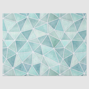 Pale Aqua Geometric Mosaic – Polygon Tissue Paper