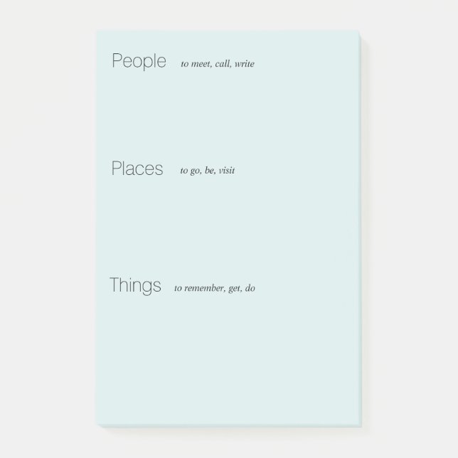 Pale Aquamarine Reminder Pad Post-it Notes (Front)