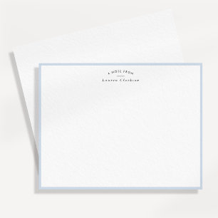 Pale Baby Blue Border Personalized Note Card